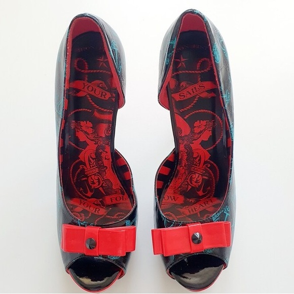 NEW - Iron Fist Don't Hold Your Breath Peep Toe Platform Pump Heels - Picture 2 of 7